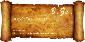 Buzási Zsolt névjegykártya